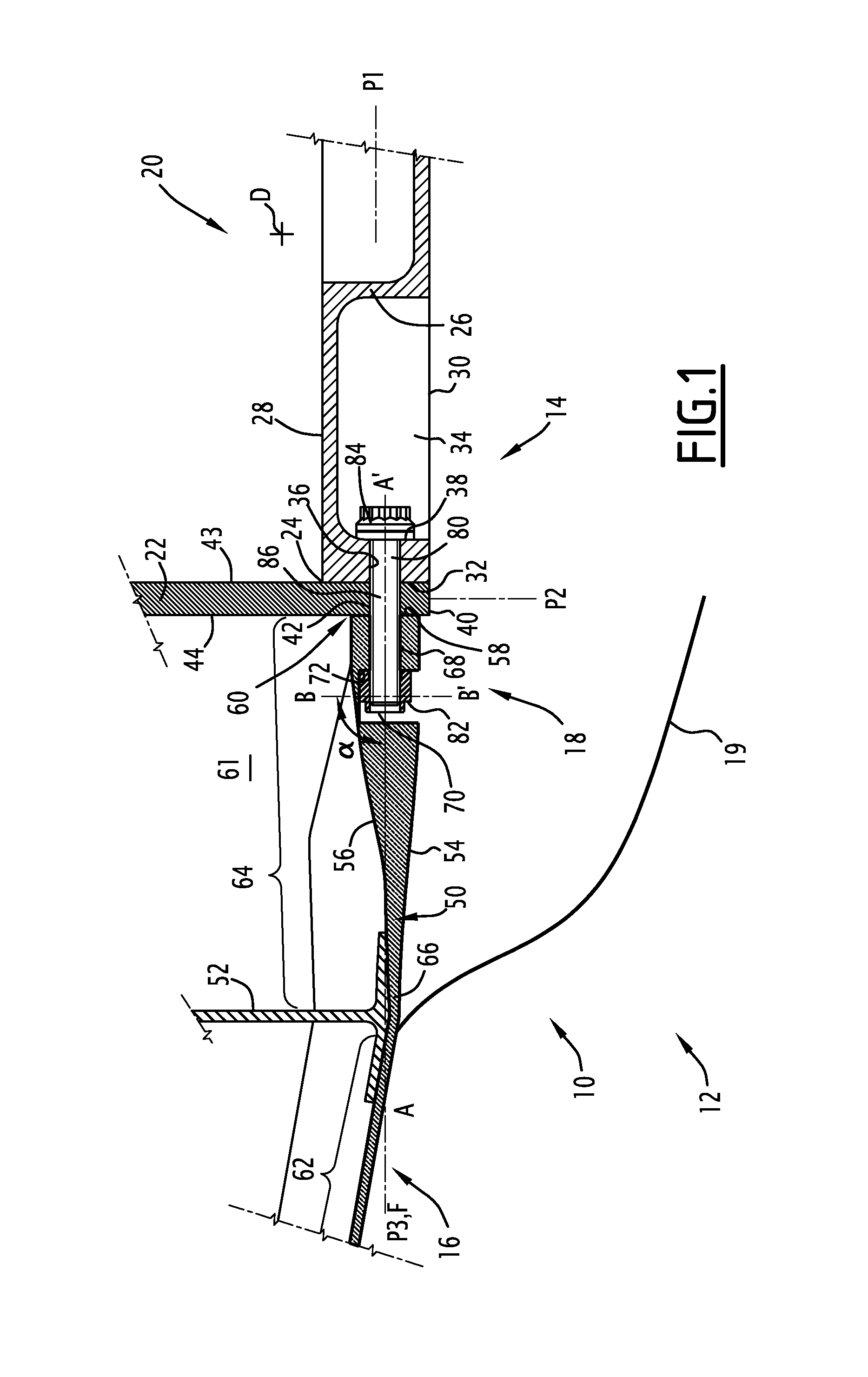 Aircraft structural assembly and associated assembling method