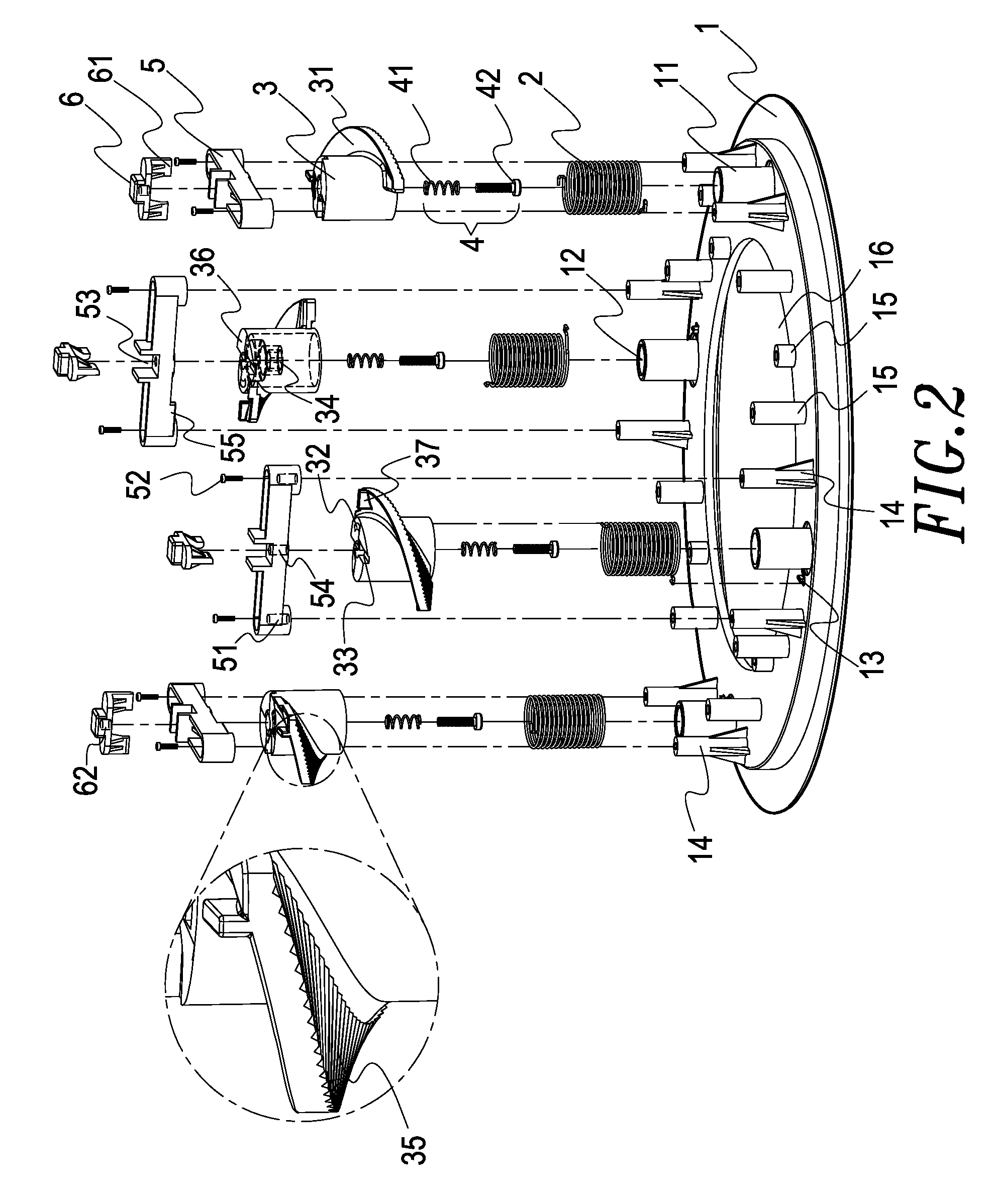 Rapid installation and detachment device for flush mounting speaker on ceiling or wall