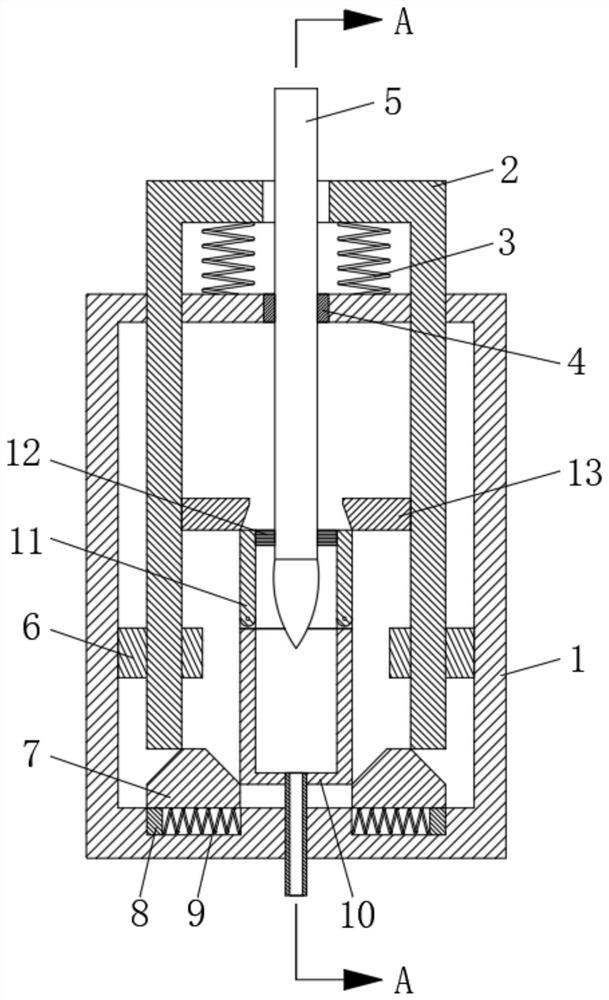 A push-type brush cleaning device for simultaneous cleaning of pen holder and whiskers and its application method