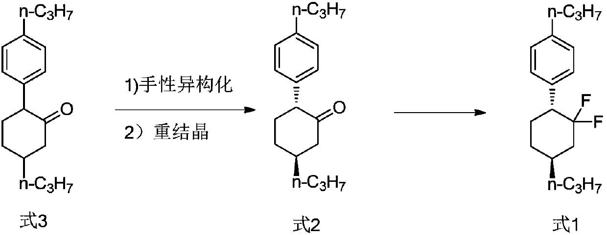 Method of preparing high-purity trans-1-(2,2-difluoro-4-propylcyclohexyl)-4-propylbenzene