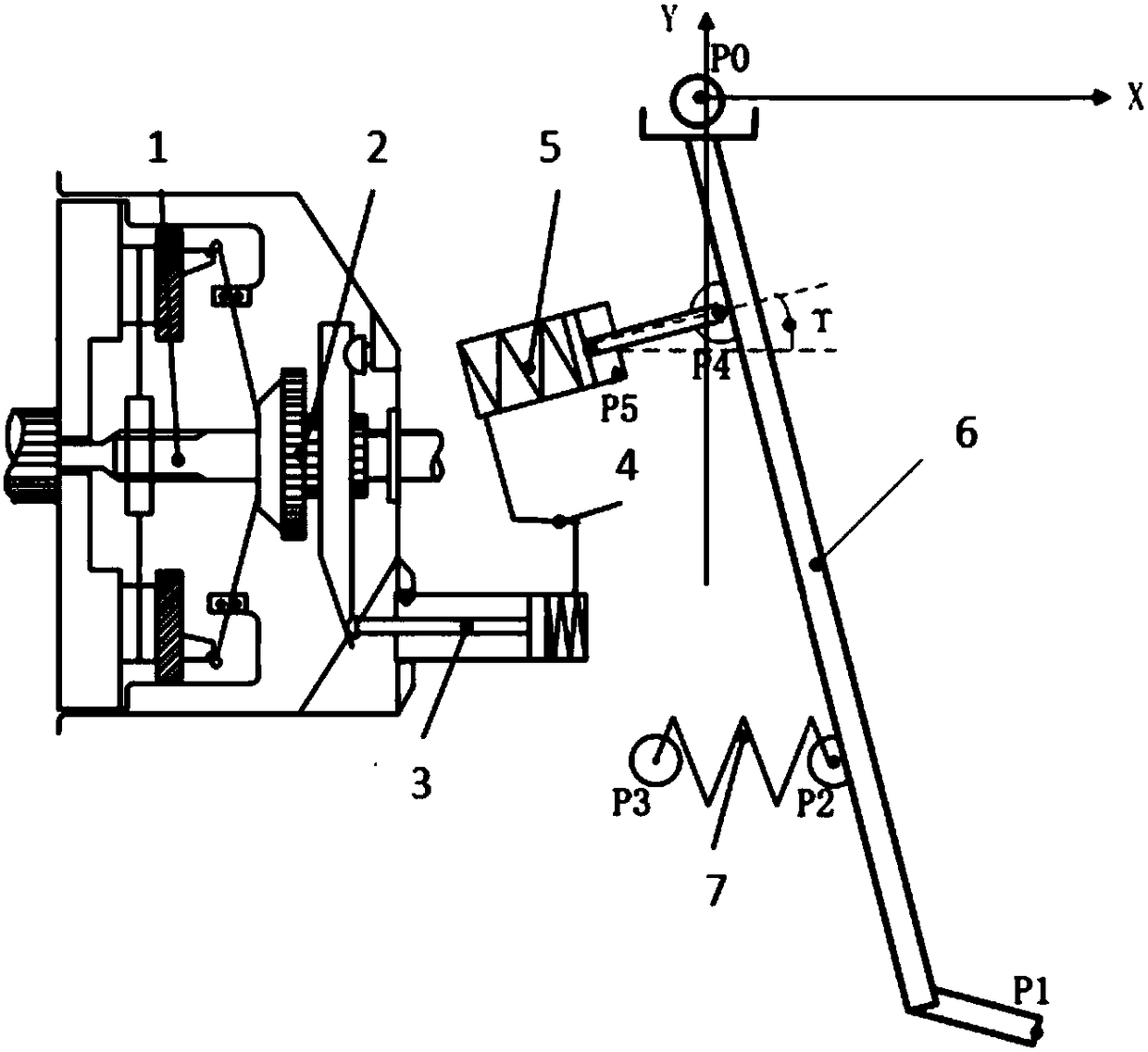 A calculating method for pedal force characteristics of a motor vehicle clutch