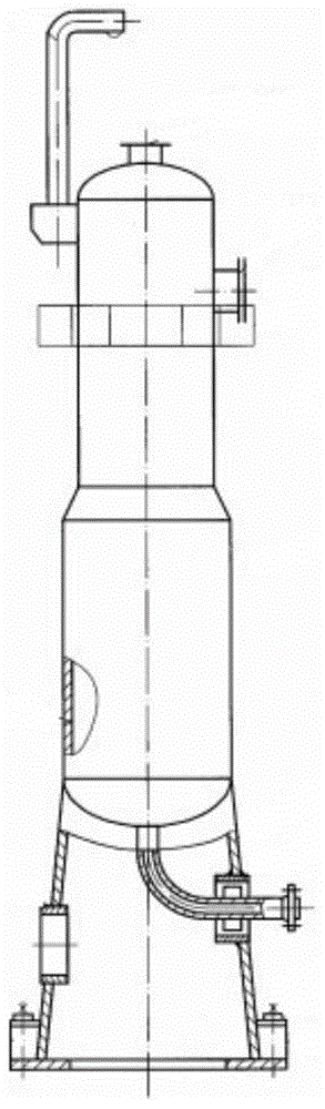 Tower body flexible support/group fixed on foundation and desorption tower device