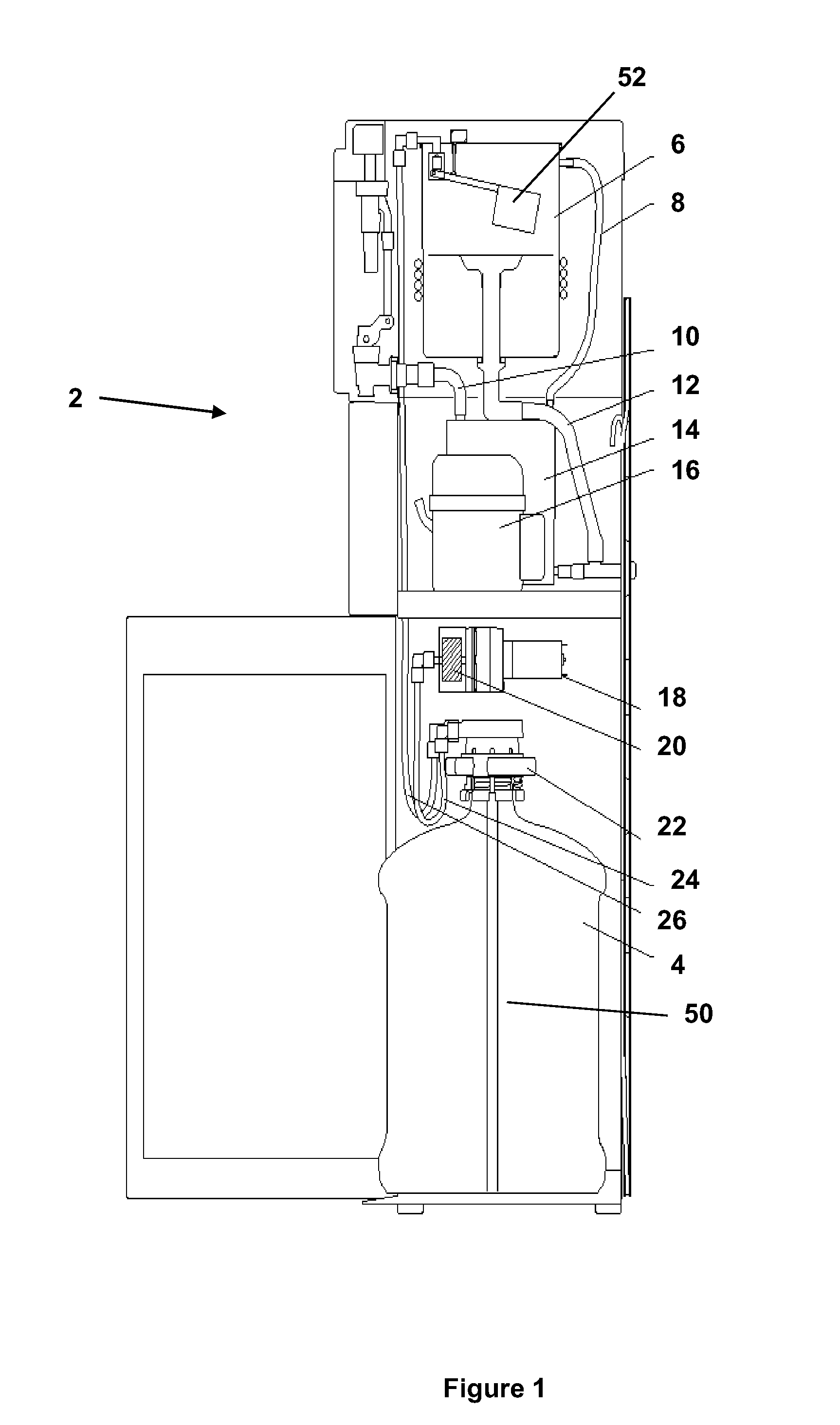 Bottom-loading water coolers with ozone sterilizing devices