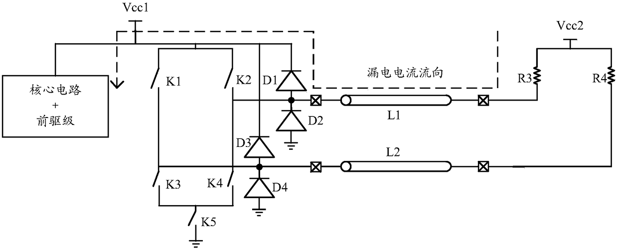 IO interface ESD leakage protection circuit