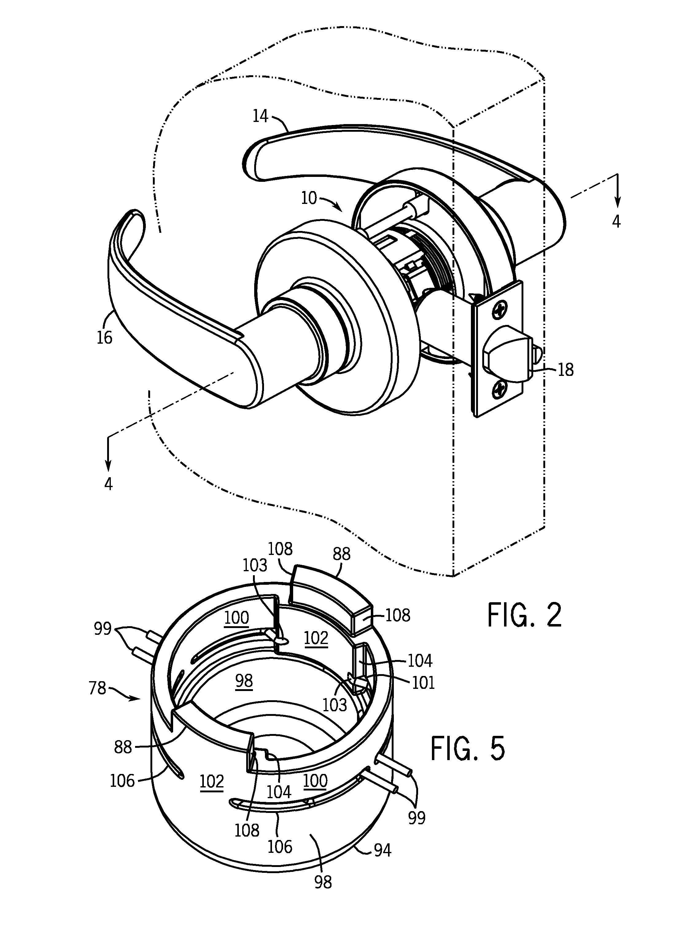 Electronic access control handle set for a door lock