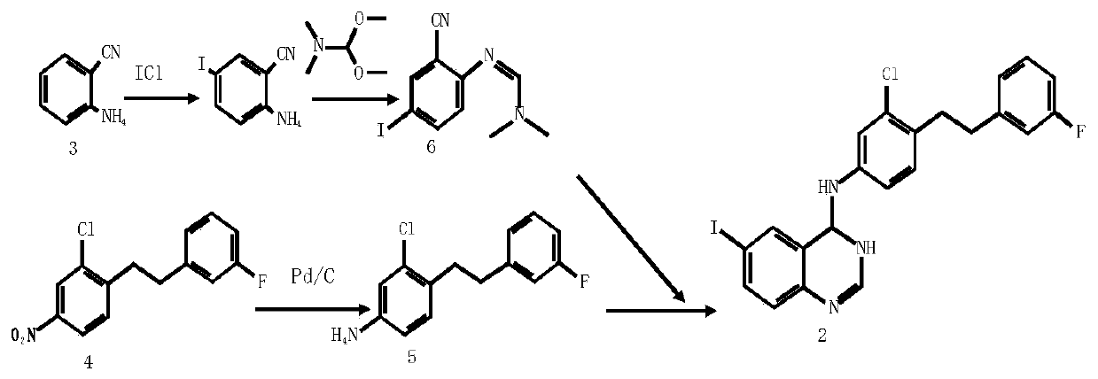 Preparation method of n-[3-chloro-4-[(3-fluorophenyl)methoxy]phenyl]-6-[(5-formyl)furan-2-yl]-4-quinazolinamine