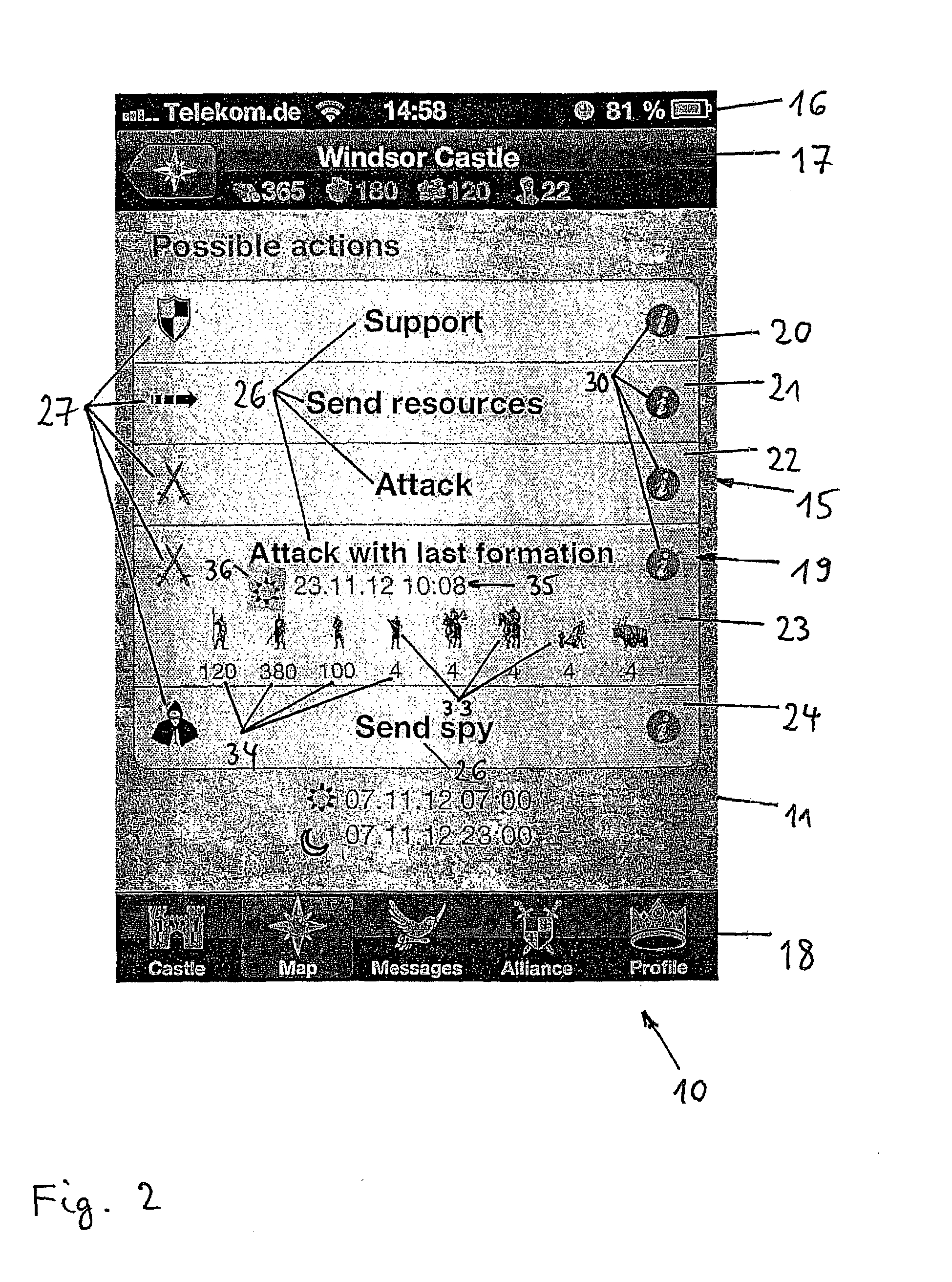 Method and apparatus for receiving formation action instruction