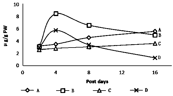 A kind of hplc detection method of jasmonic acid content in sugarcane leaves