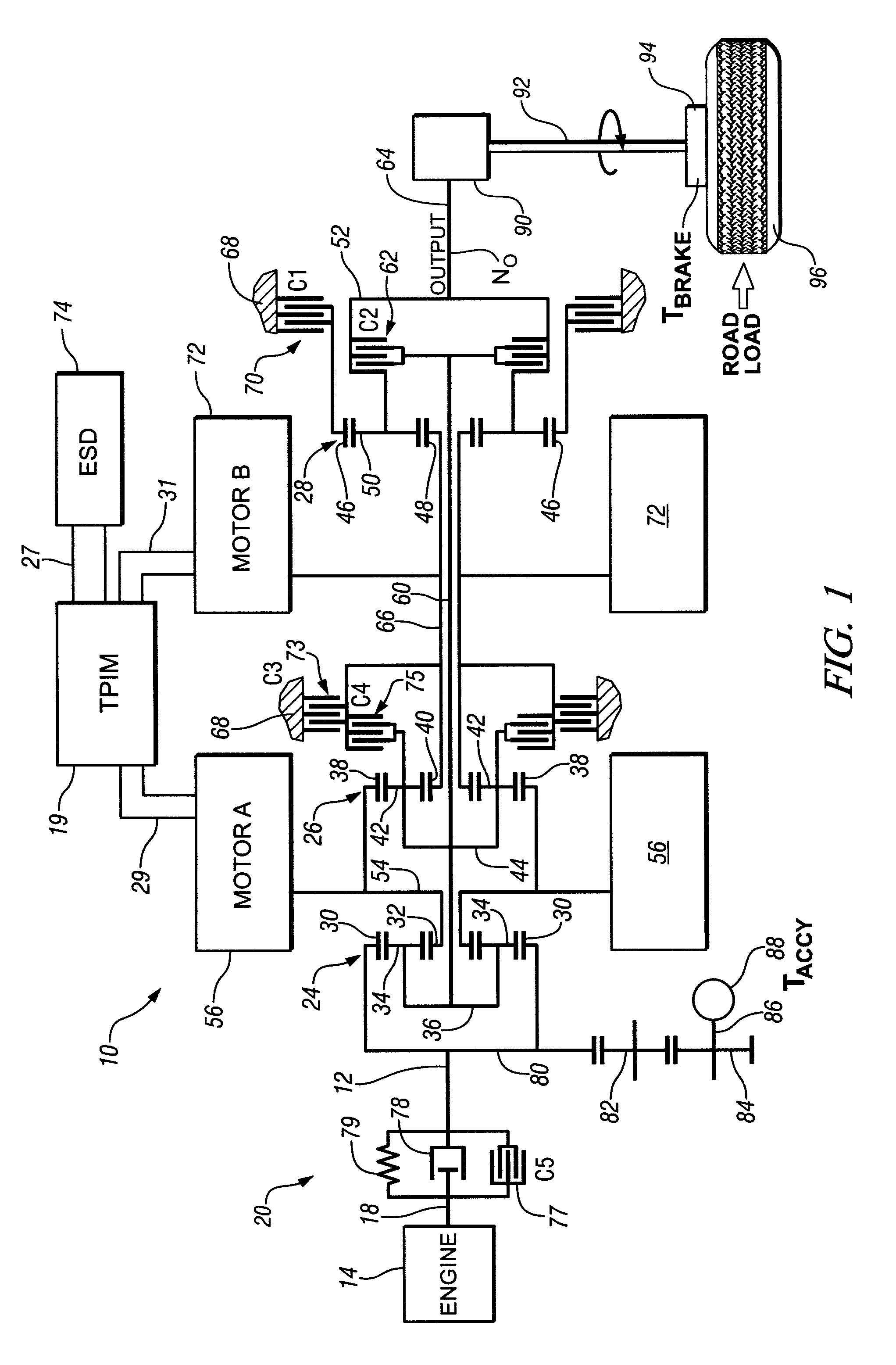 Control system architecture for a hybrid powertrain