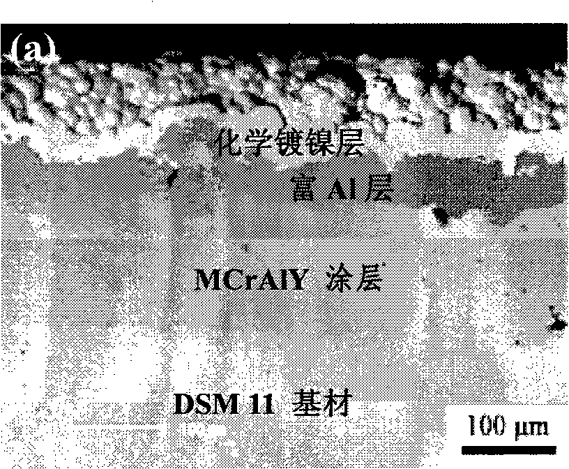 Ni-base superalloy complex gradient coating and preparation technique thereof