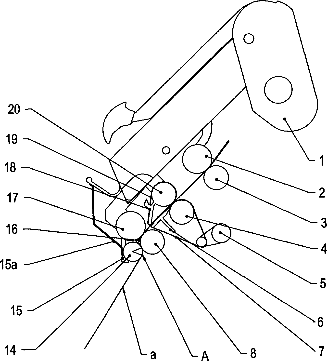 Mechanical compact spinning fiber bundling device