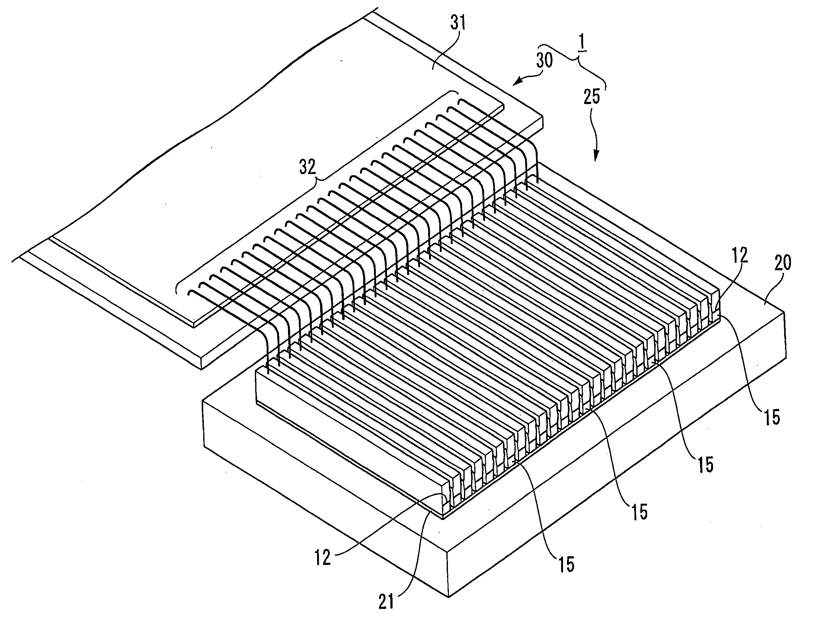 Laser array chip, laser module, manufacturing method for manufacturing laser module, manufacturing method for manufacturing laser light source, laser light source, illumination device, monitor, and projector