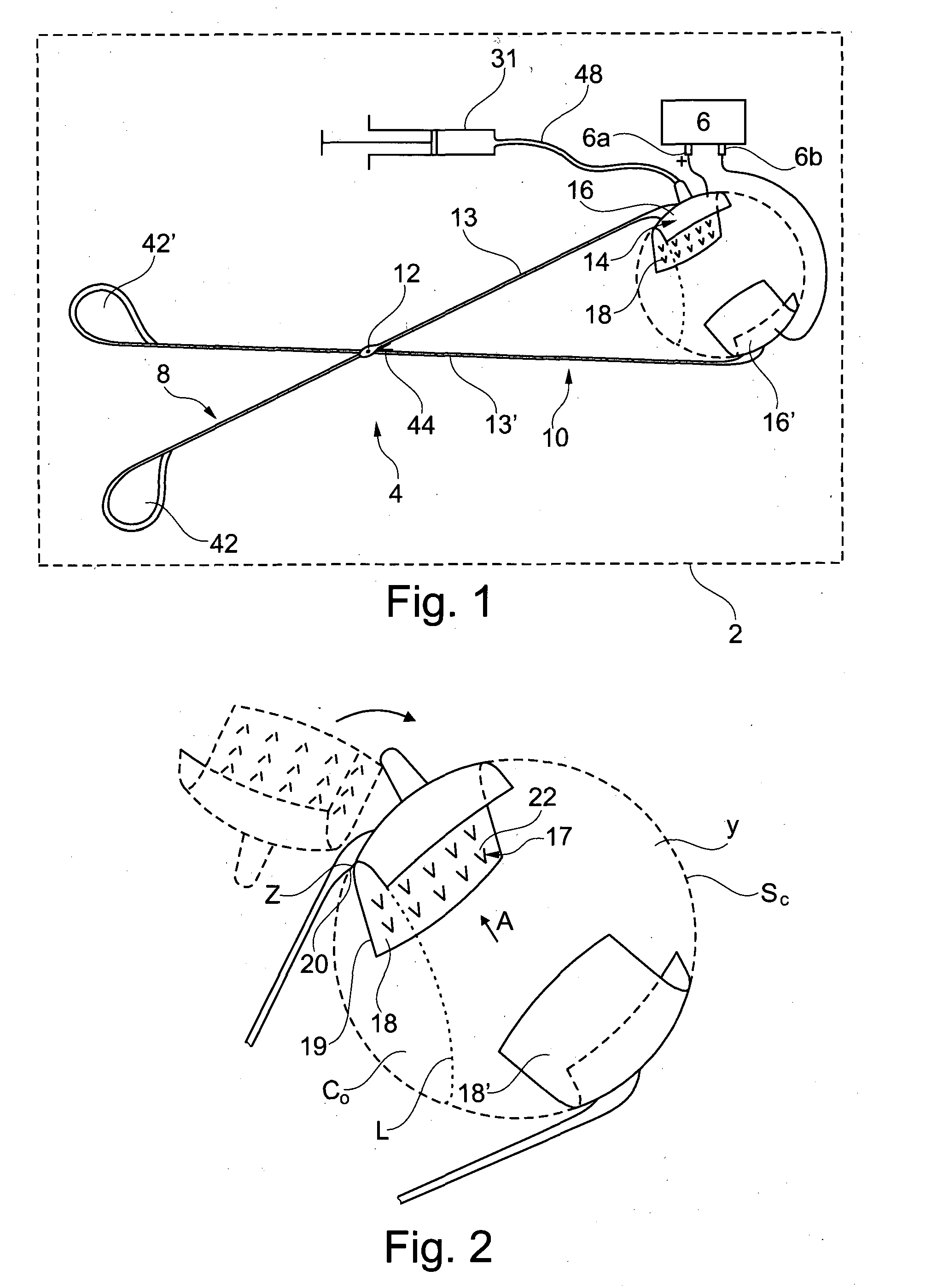 Device for the treatment of an ocular disease