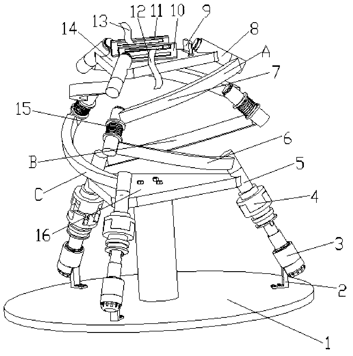 Parallel-type initiative/passive ankle rehabilitation training device