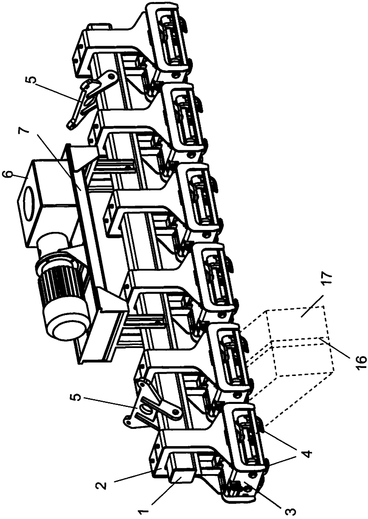 Device for lifting articles bound together by a strapping device