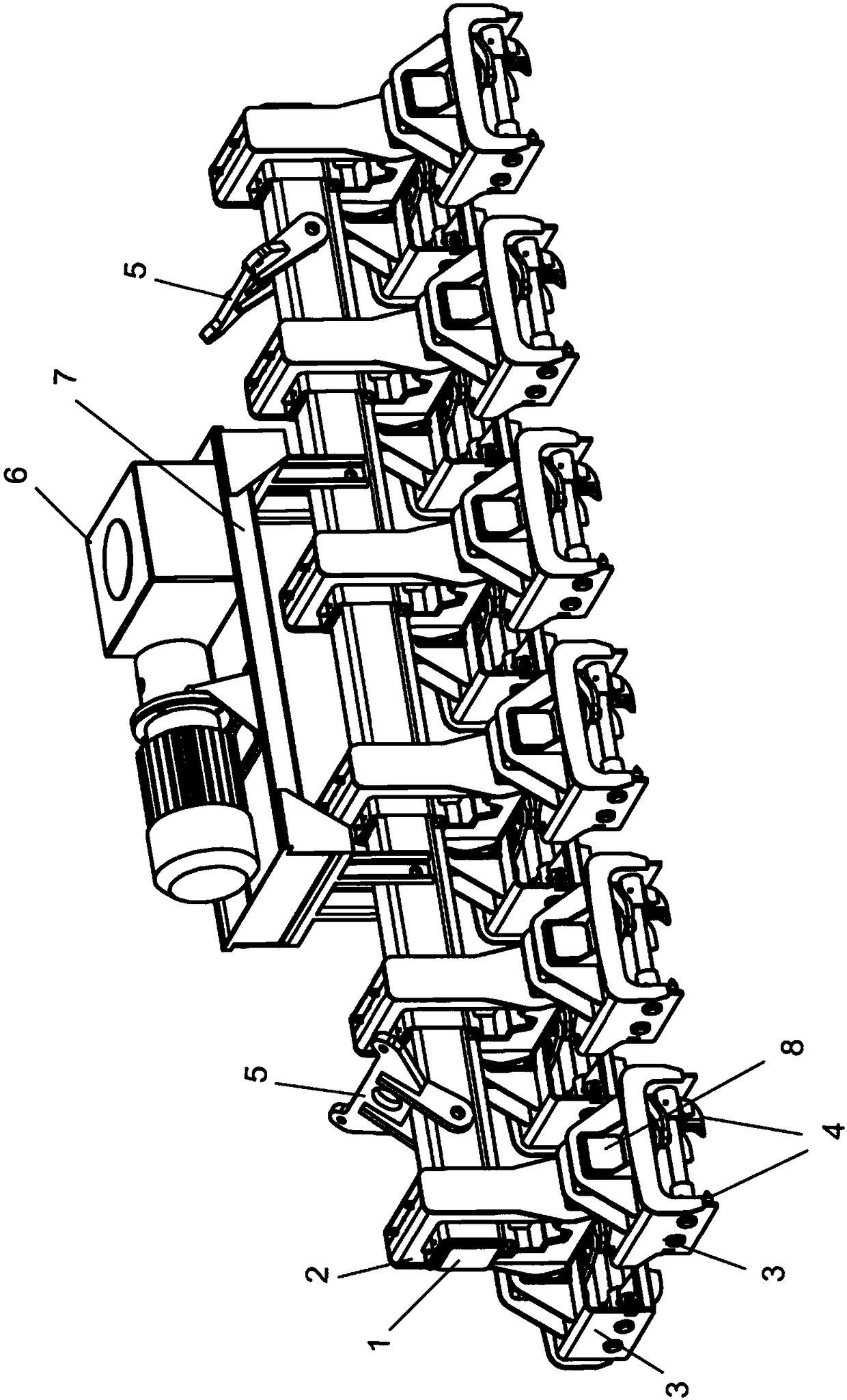 Device for lifting articles bound together by a strapping device