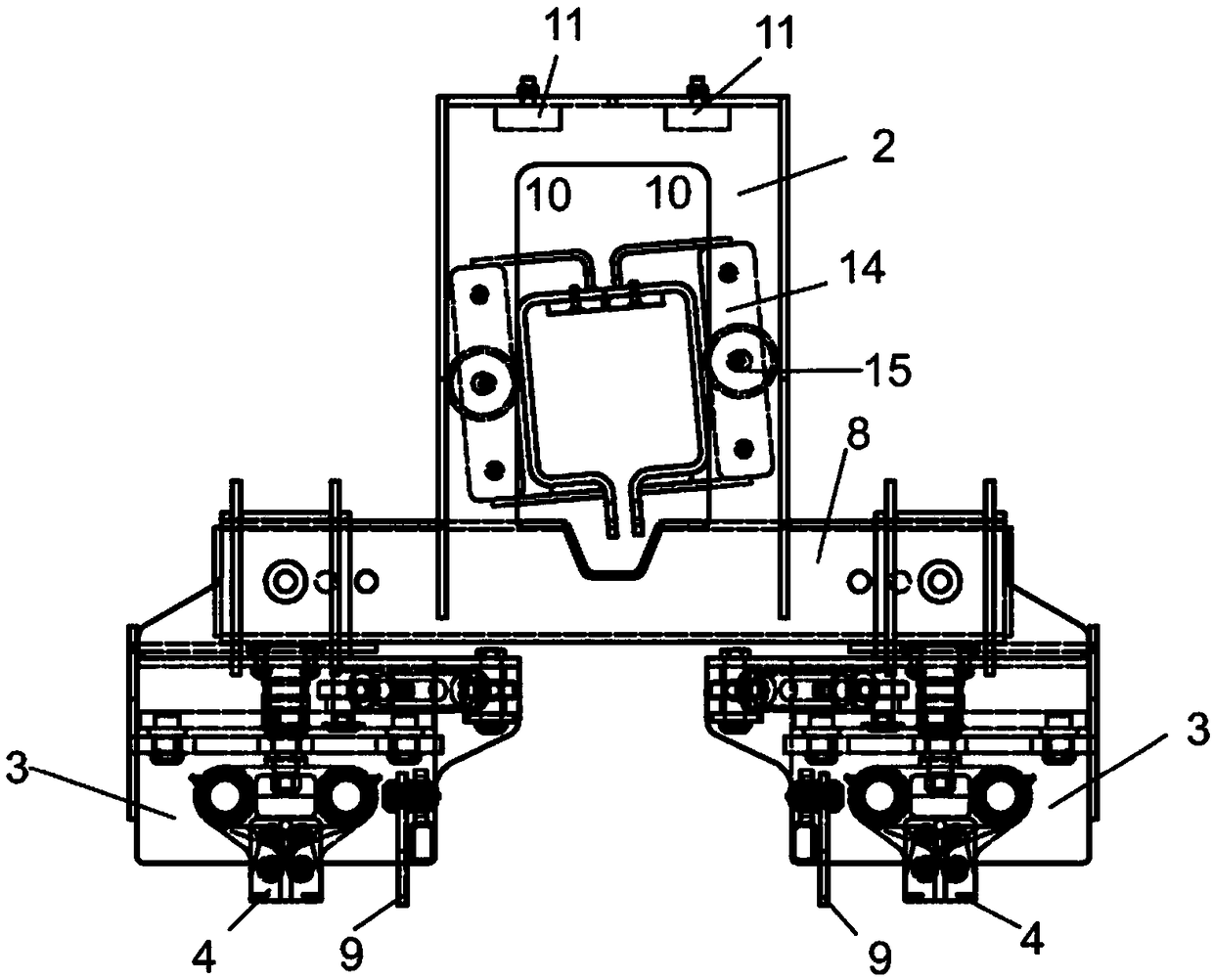 Device for lifting articles bound together by a strapping device