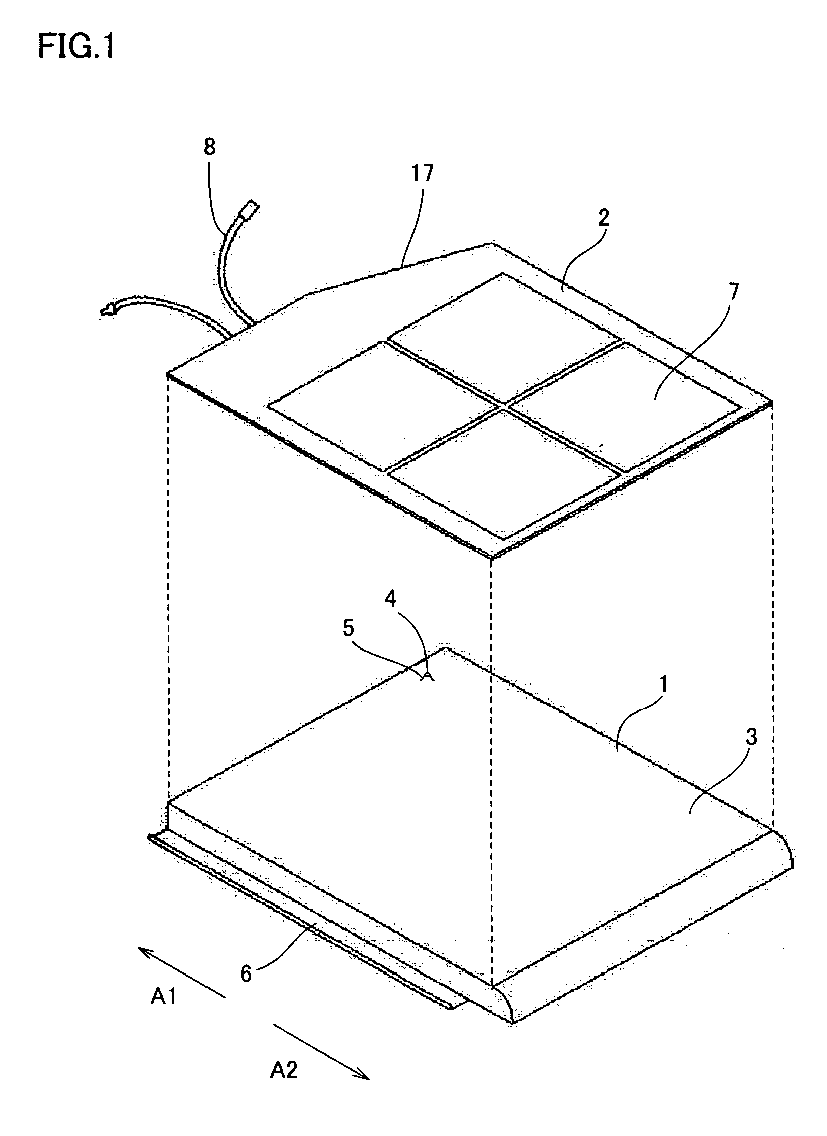 Roof cover type solar cell module