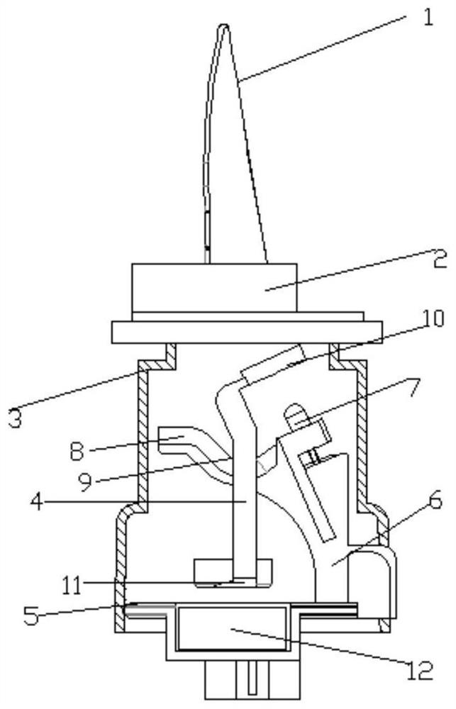 Wick structure of electronic candle and electronic candle thereof