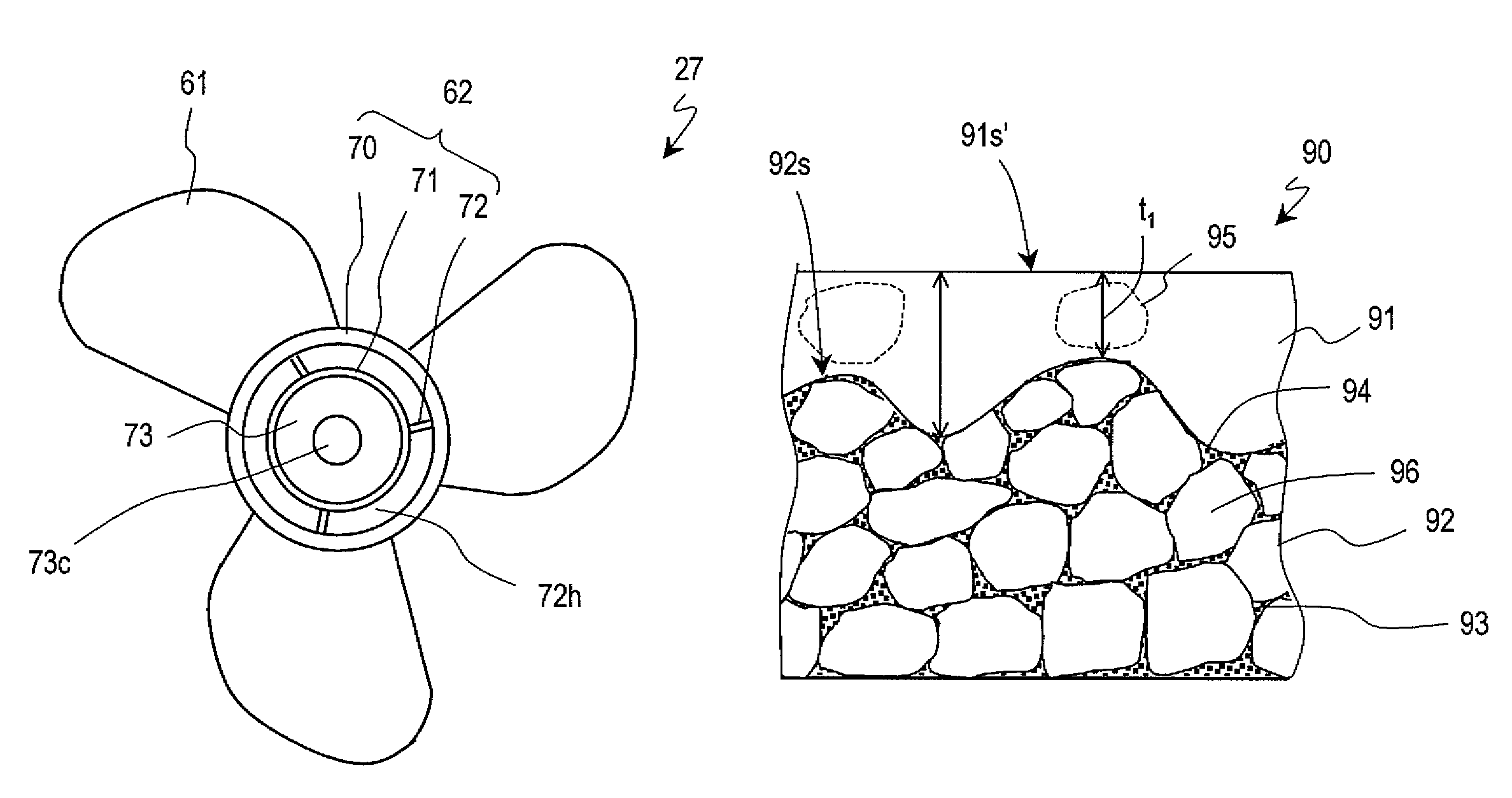 Propeller for watercraft and outboard motor