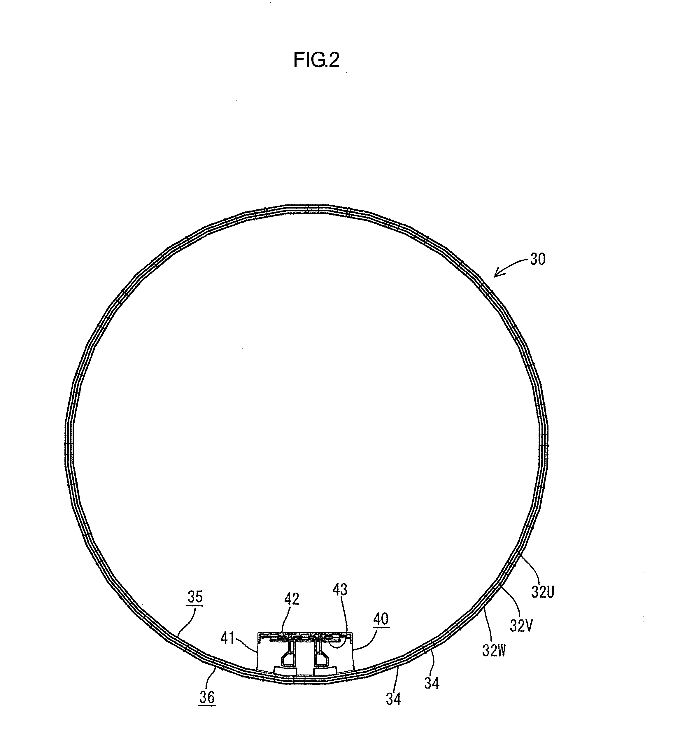 Centralized power distribution member for motor