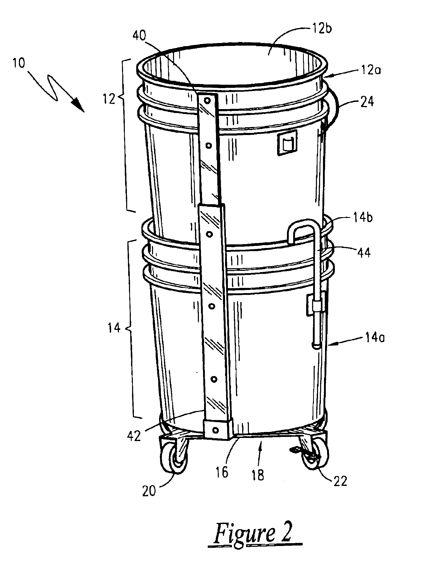 Work bucket vertical extension apparatus