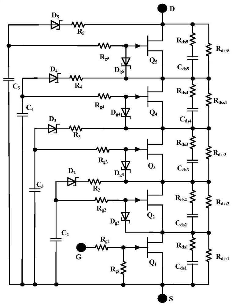 Direct-current solid-state switch based on modular SiC JFET active clamping control series technology and control method of direct-current solid-state switch