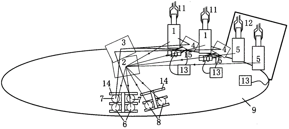 Bottled liquid foreign body detection method and detection device based on reflected optical path design