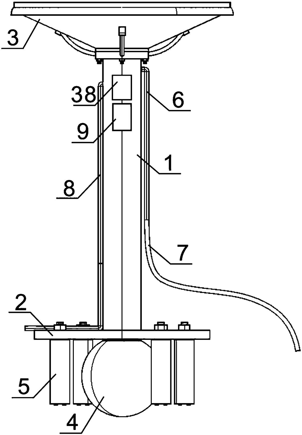 Rain collecting and photovoltaic power generation integrated rainwater collection and utilization device