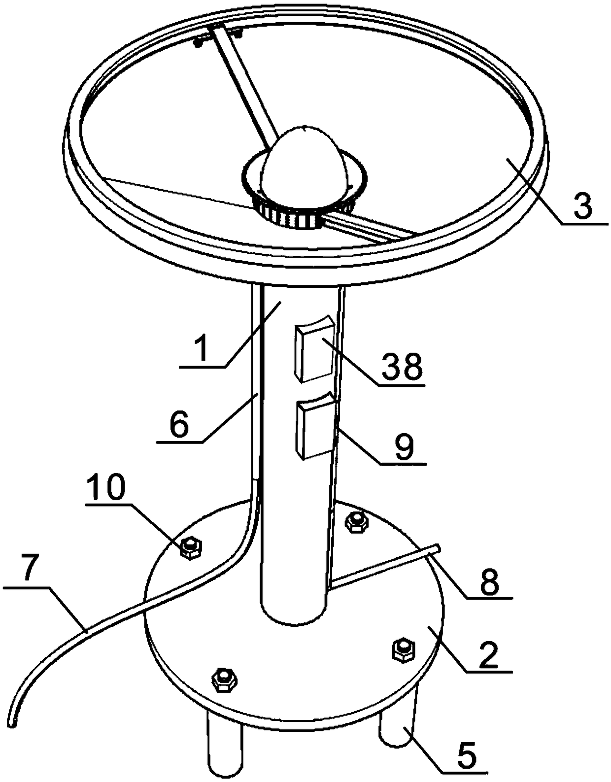 Rain collecting and photovoltaic power generation integrated rainwater collection and utilization device