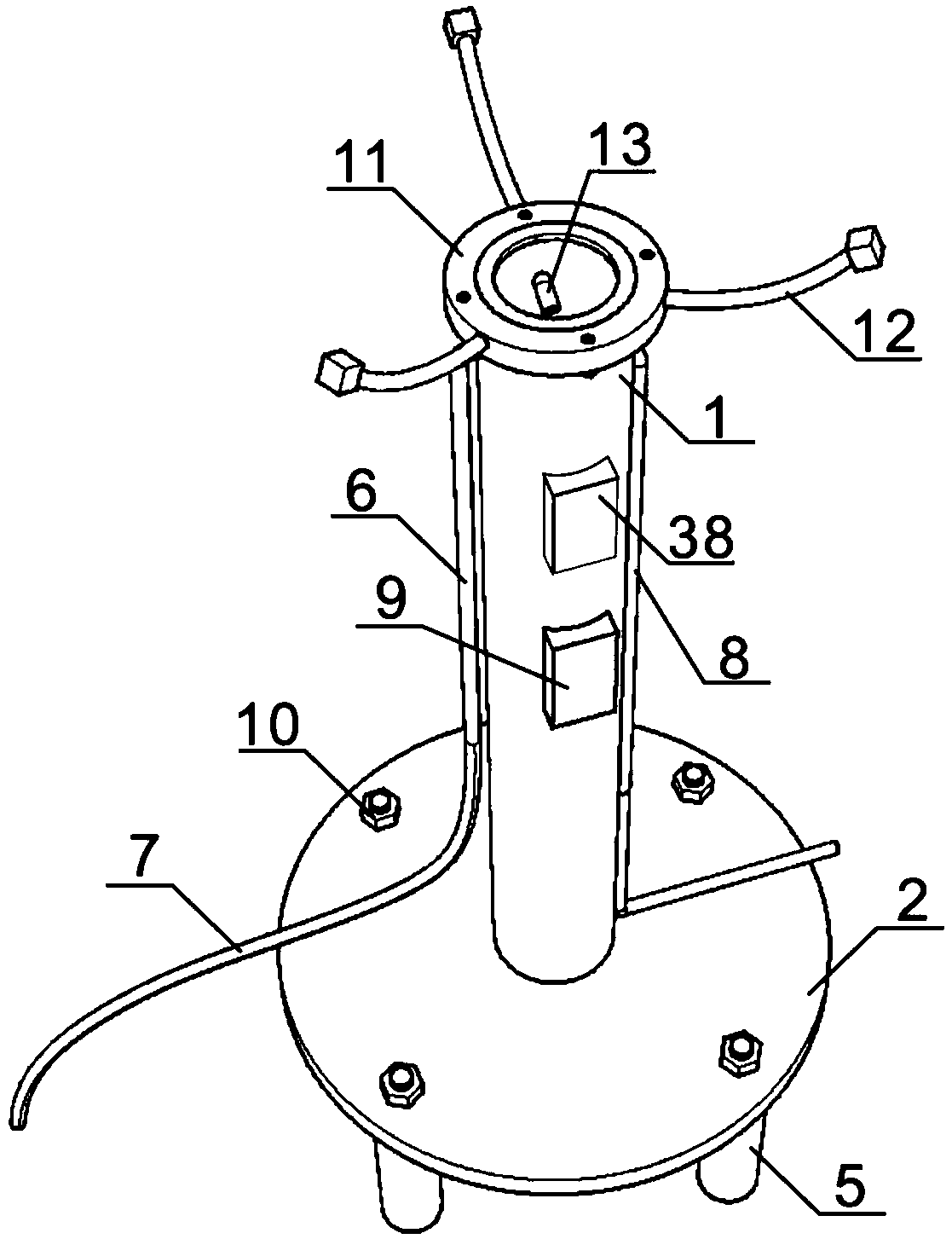 Rain collecting and photovoltaic power generation integrated rainwater collection and utilization device