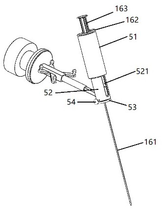 Targeted drug delivery needle clamping navigation device and targeted drug delivery treatment system