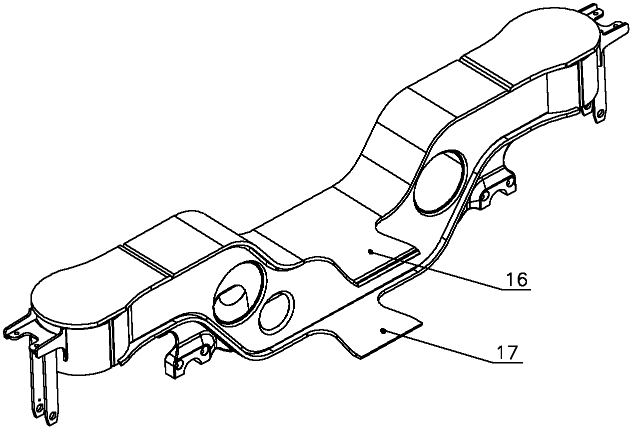 Bogie framework for high-speed rail wagon