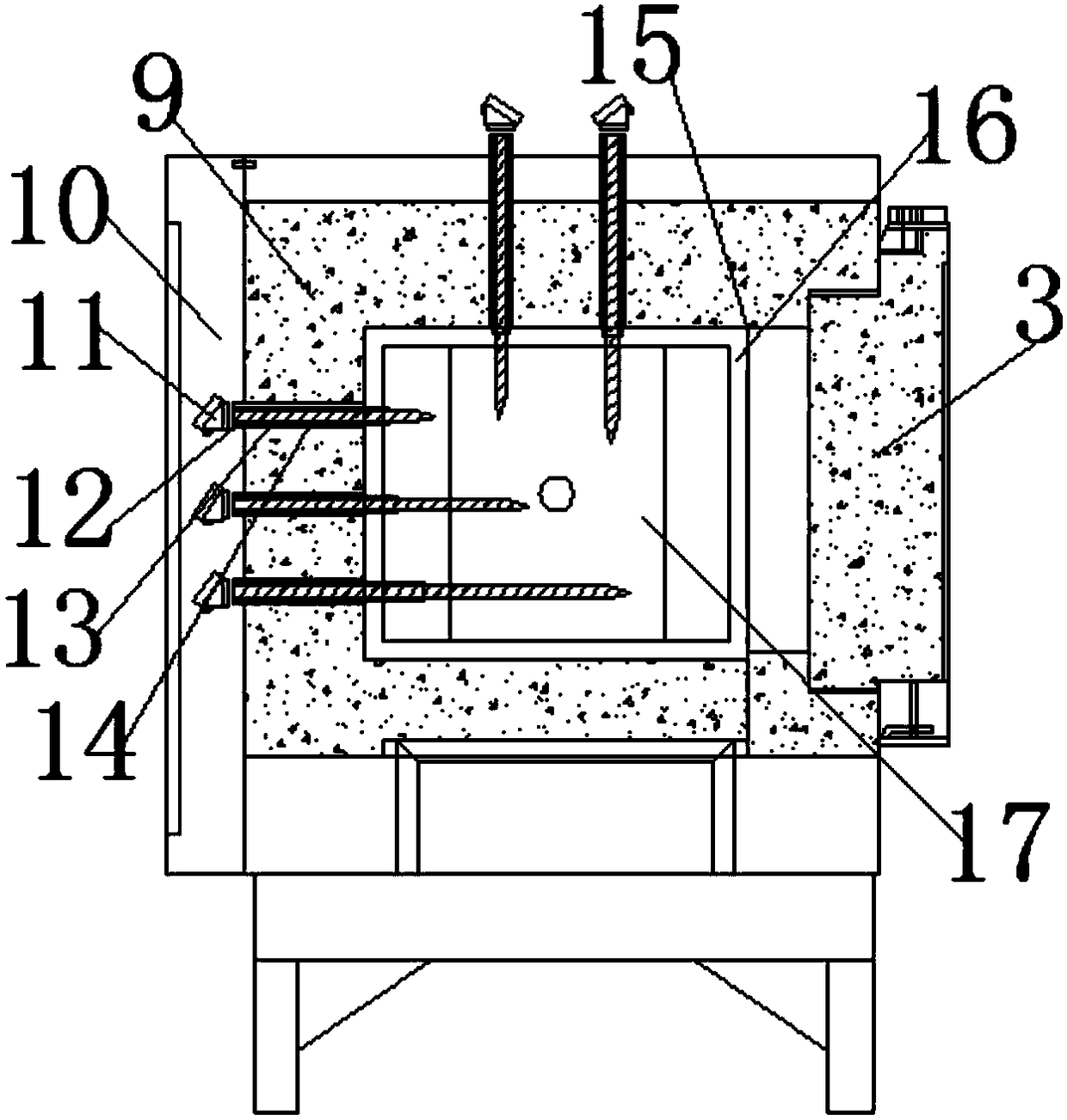 Bent glass hot pressing furnace