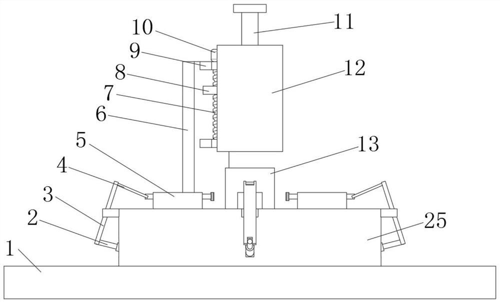 Carbon steel workbench depth and aperture detection device