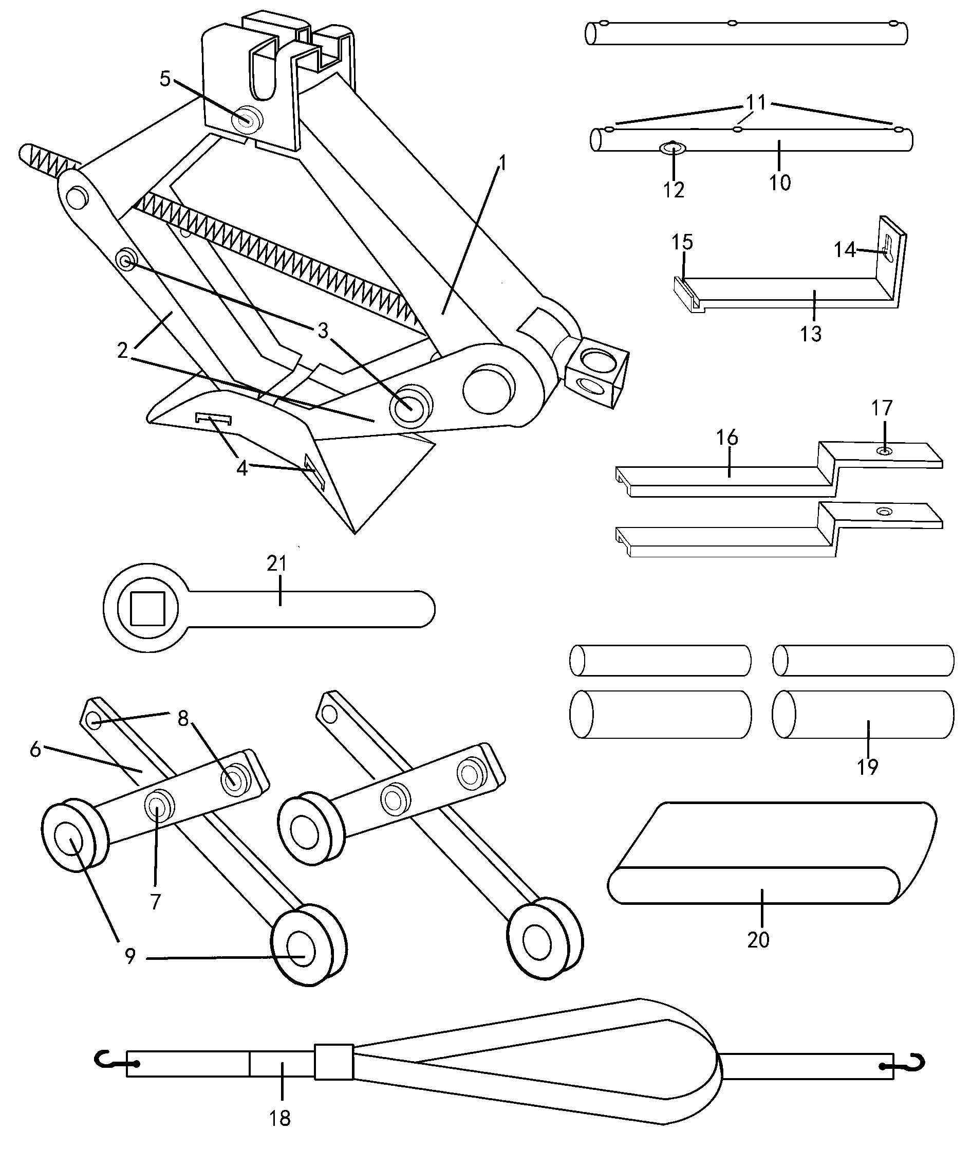 Self-saving tool on vehicle