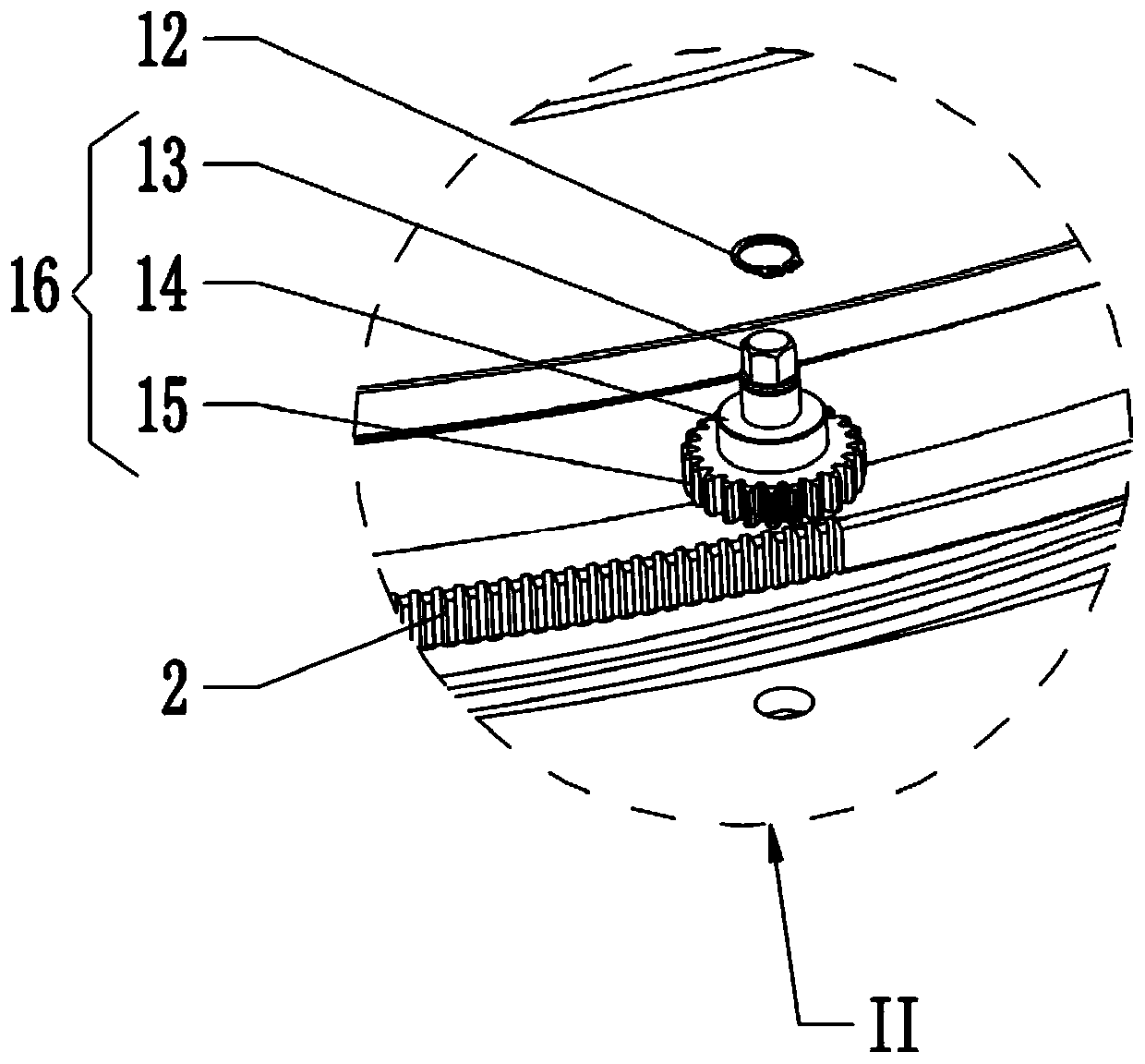 A Large Circular Knitting Machine With Adjustable Press Plate