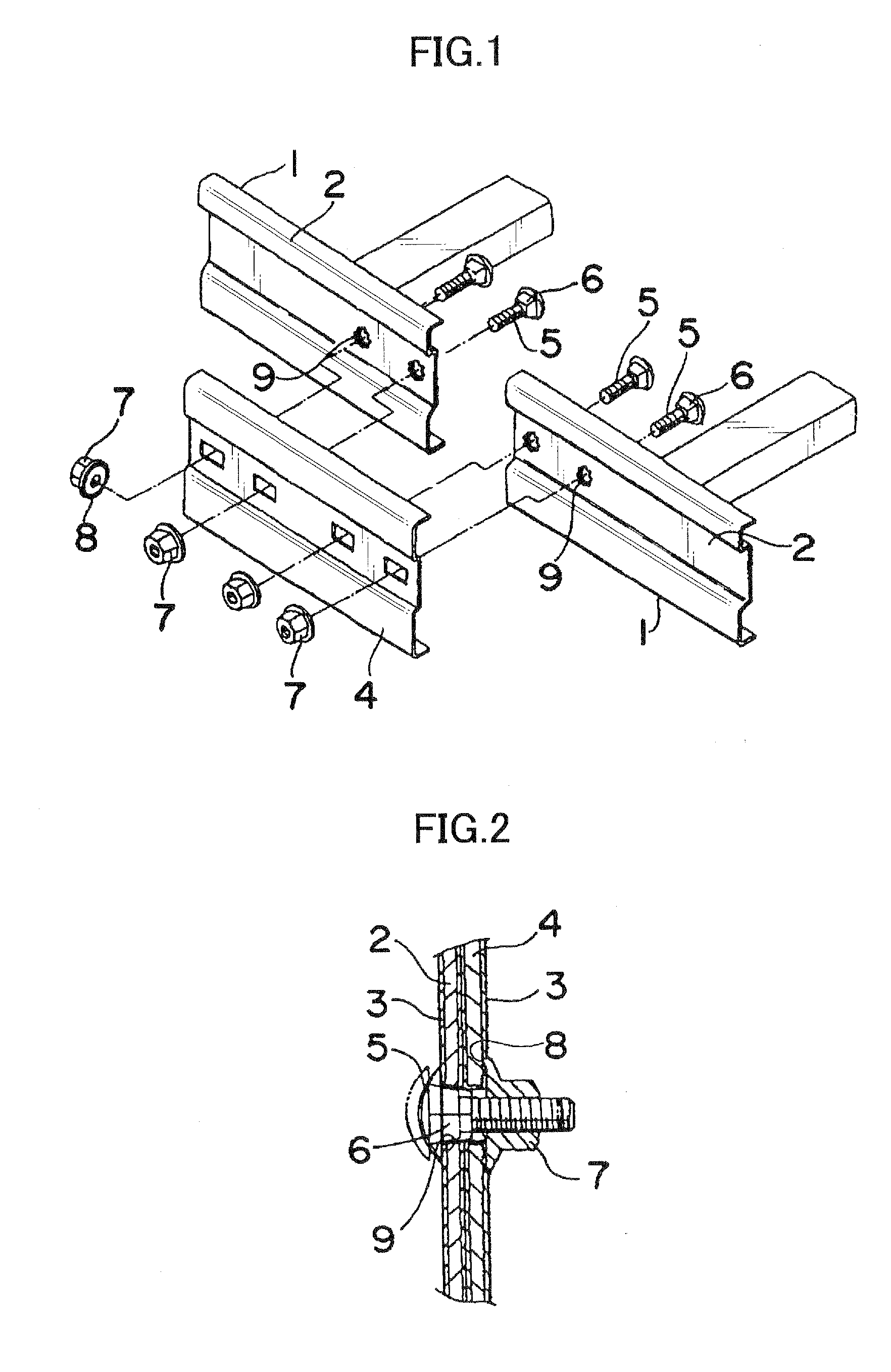 Joint structure of cable racks