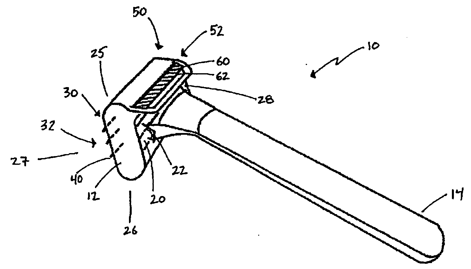 Razor having separate blade groups for shaving and trimming/sculpting