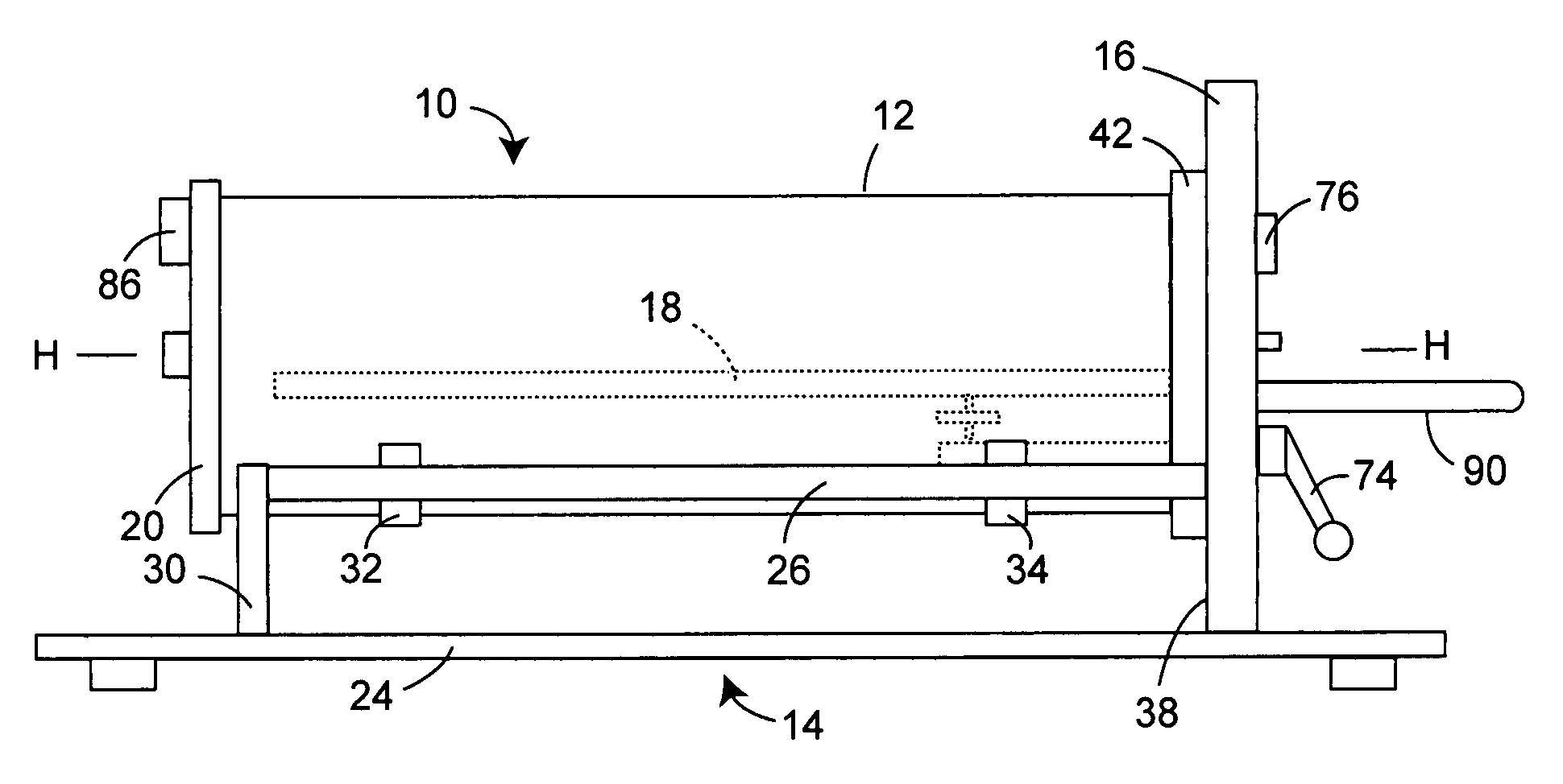 Adjustable table plethysmograph