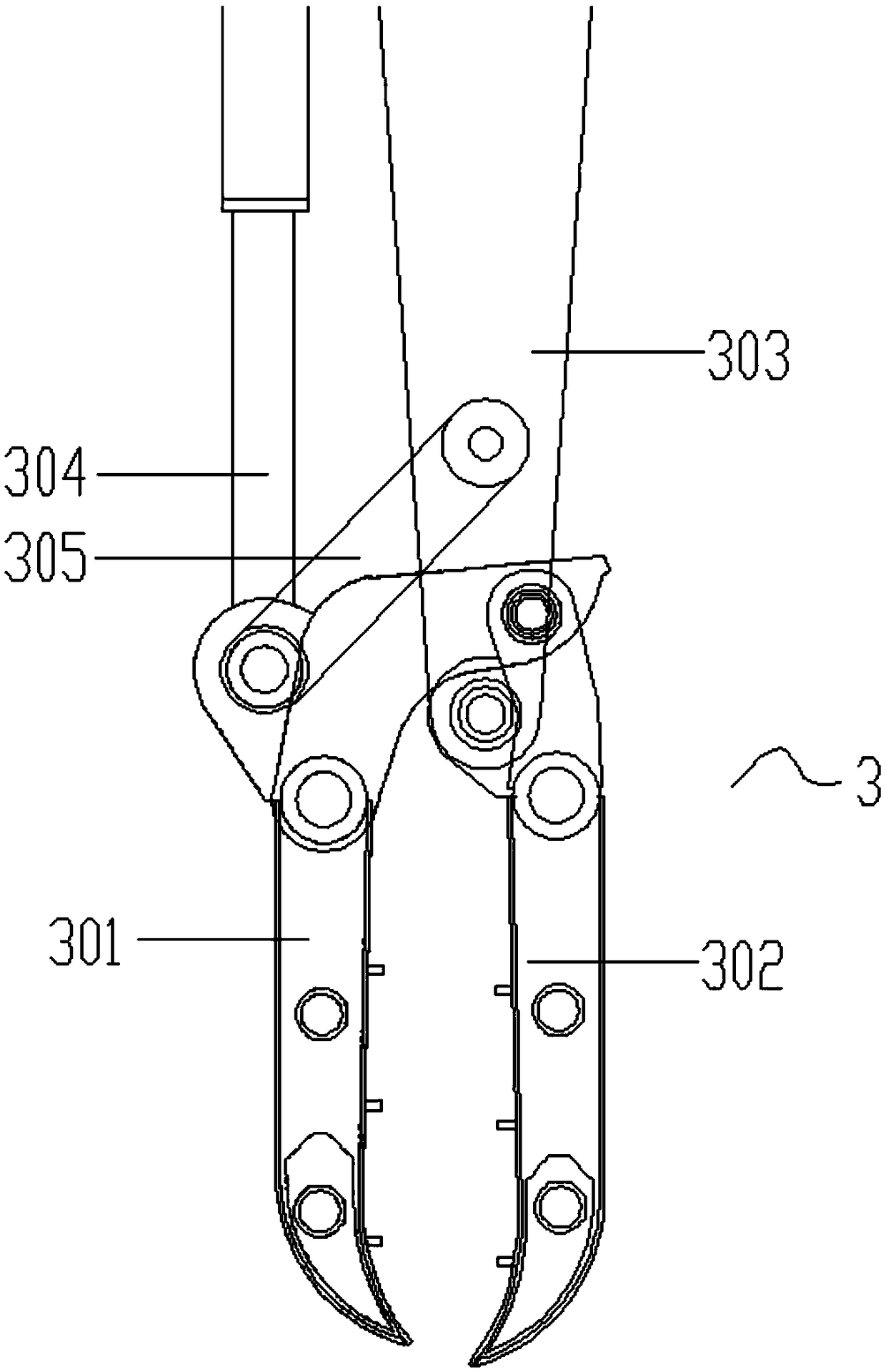 Manufacturing method for eagle beak shaped clamp used for engineering machinery