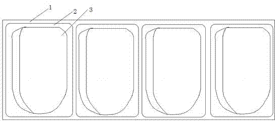 Split-type measuring glass on packaging machine