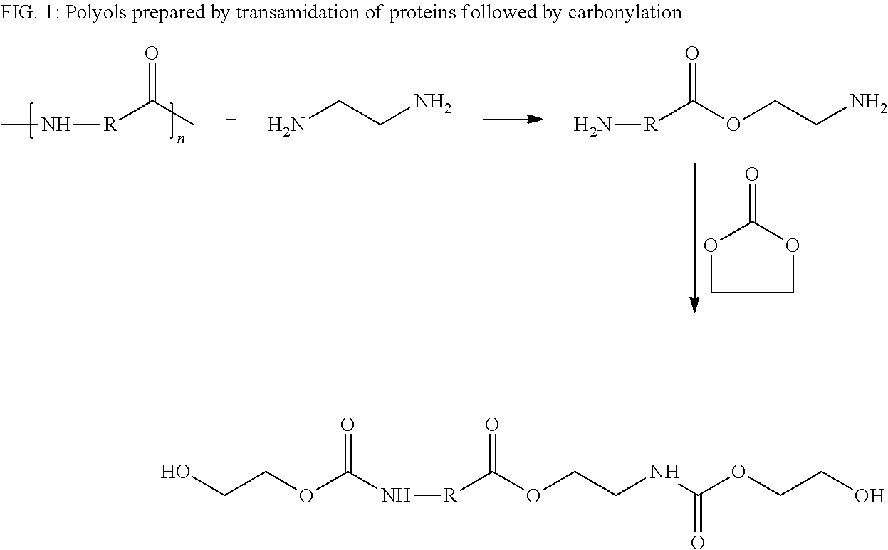 Polyols from protein biomass