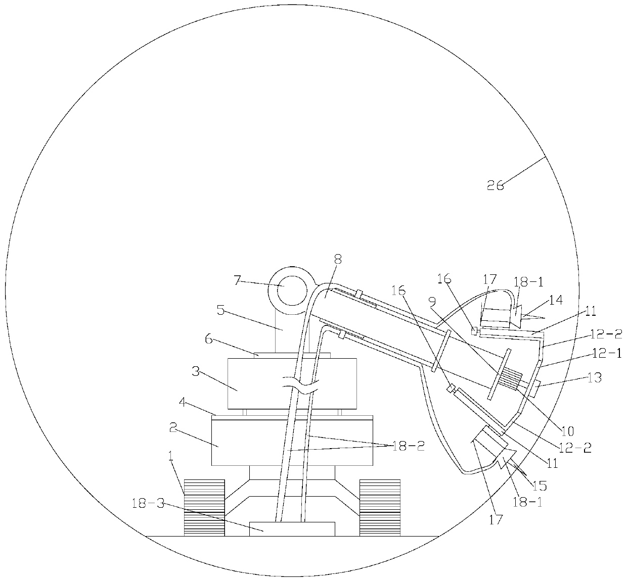 Double-drill bit tunnel automatic drilling machine and method