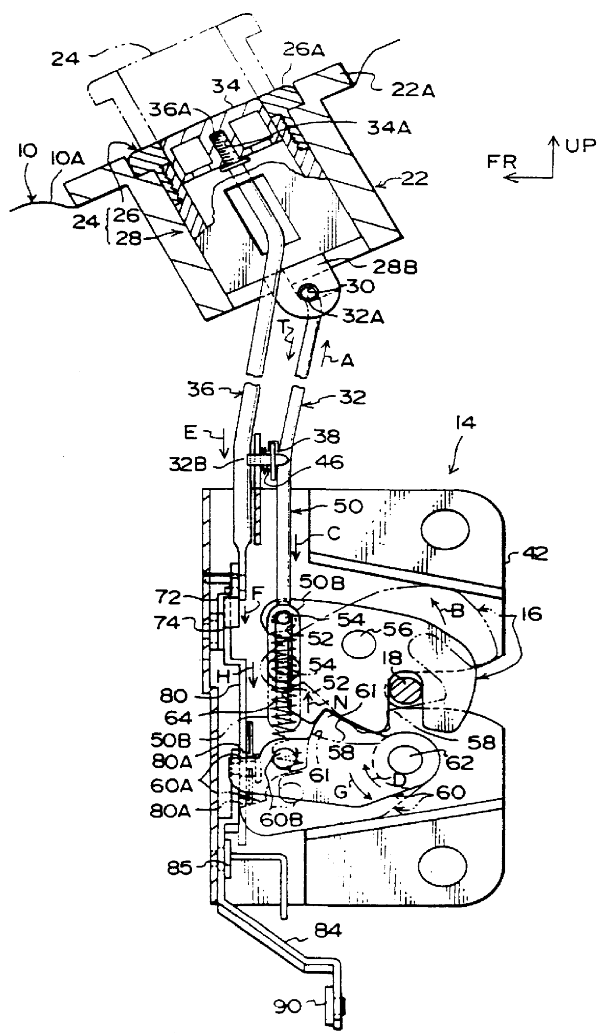 Unlock mechanism for foldable rear seat back