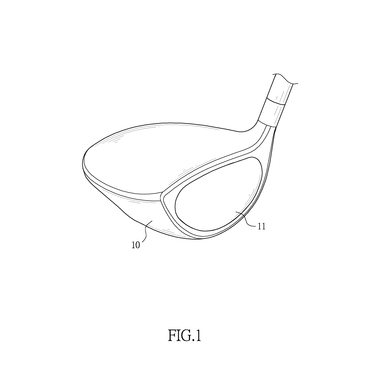 Head of a golf club with high coefficient of restitution