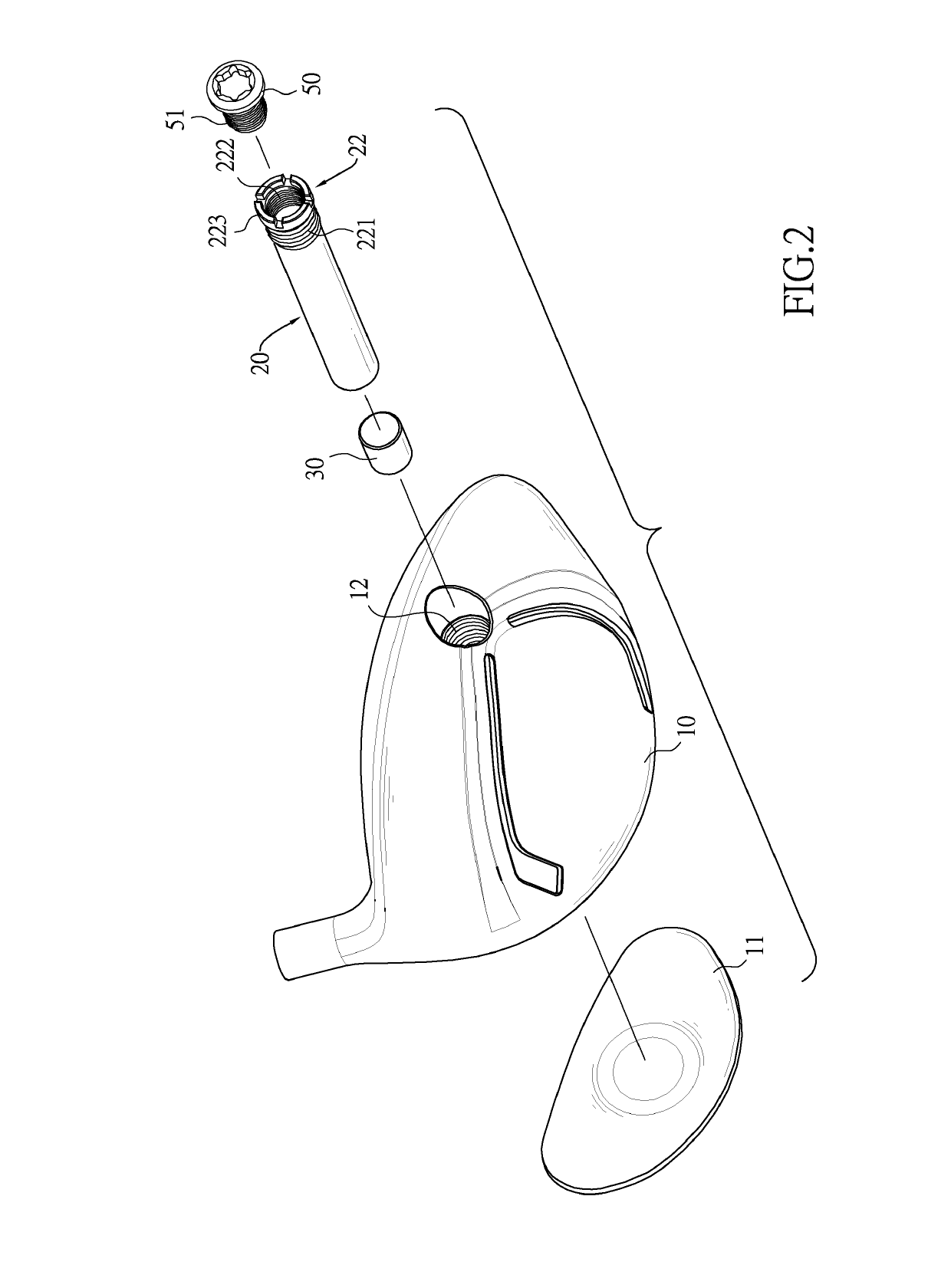 Head of a golf club with high coefficient of restitution