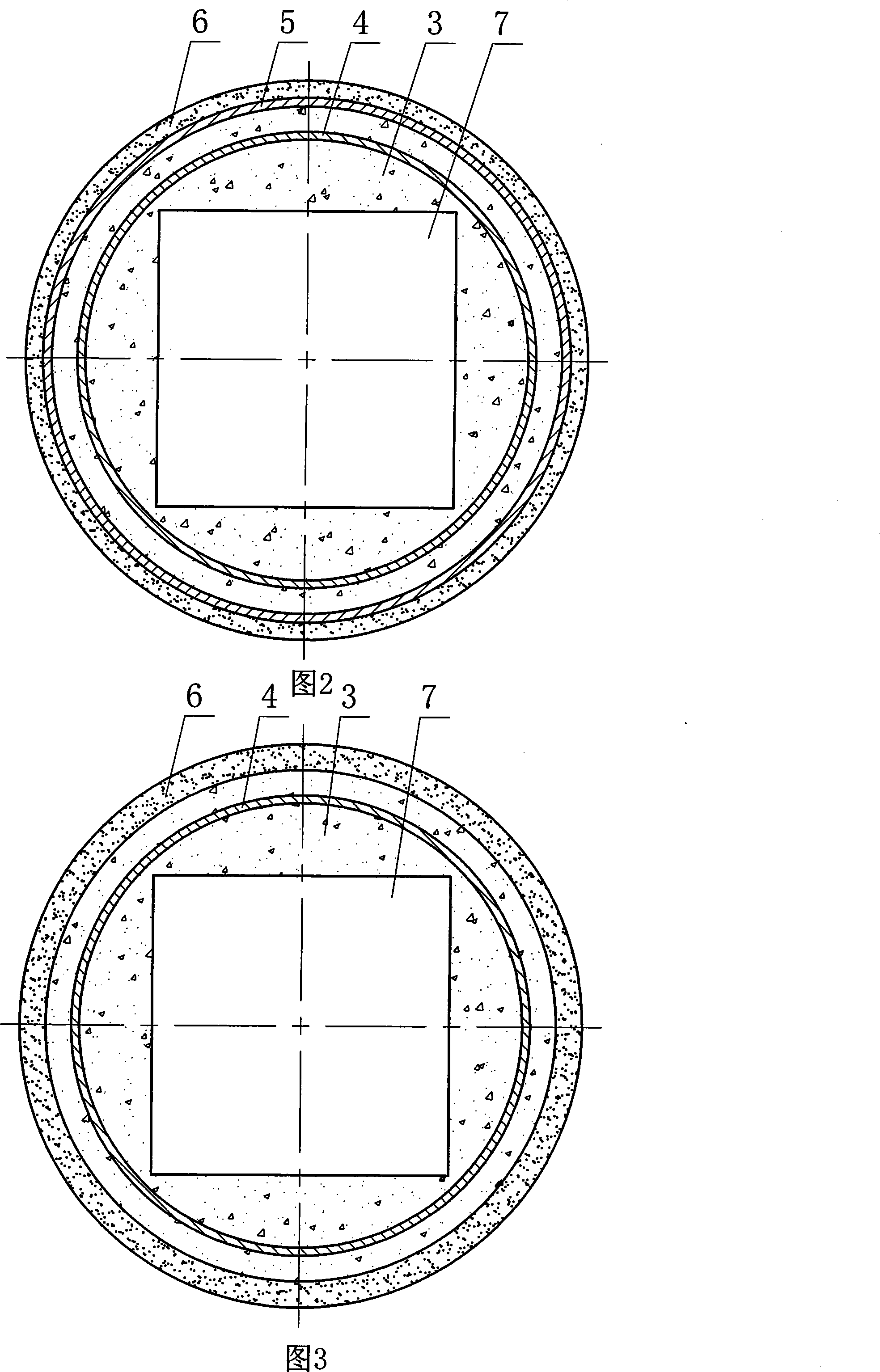 Precast prestressed concrete pipe gallery with steel cylinder