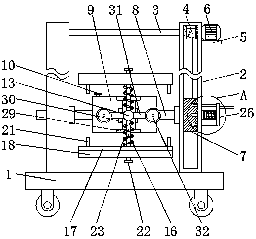 Tile fixing machine capable of preventing hollowing and large vertical flatness errors