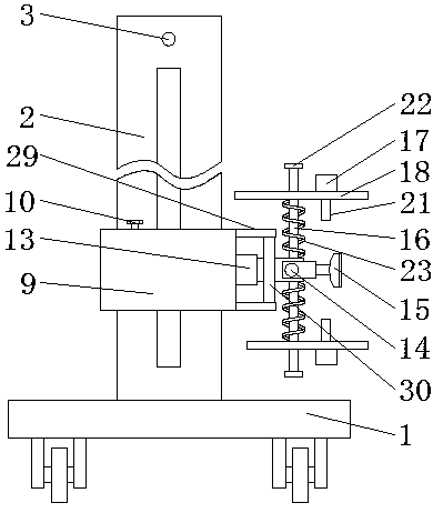 Tile fixing machine capable of preventing hollowing and large vertical flatness errors